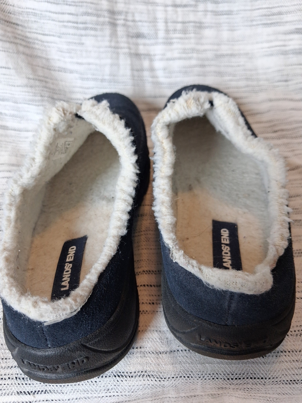 Lands End Womens Navy Slip-On Fleece-Lined Casual Clog - Picture 15 of 16